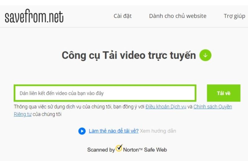 Một số ứng dụng tải video facebook - savefrom.net